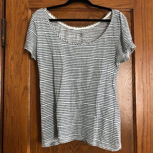 LOFT Striped Linen T-Shirt